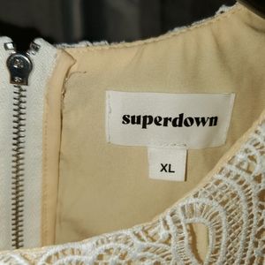 High neck ivory dress